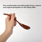 Wooden Spoon Cooking Spoon Bamboo Wave Pattern Kitchen Cooking Utensil Tool Soup Teaspoon Catering for Kitchen Dessert Tableware