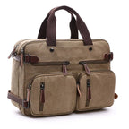 Men Canvas Briefcase Travel Bags Suitcase Classic Messenger Shoulder Bag for men Tote Handbag Big Casual Business Laptop Pocket