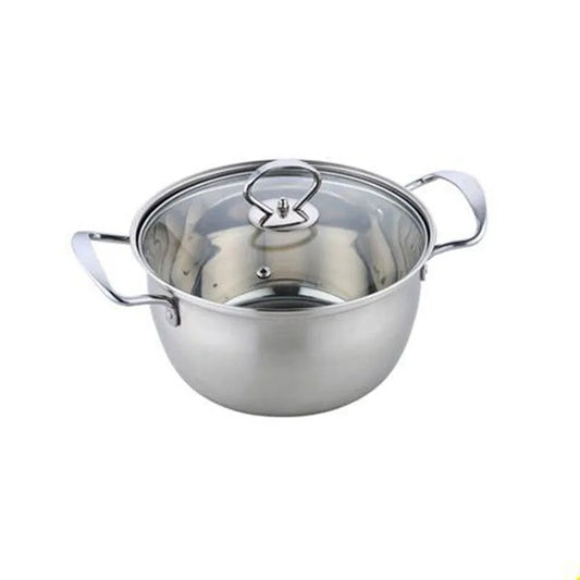 Stainless Steel Pot 1.5L-4L Double Bottom Soup Pot Nonmagnetic Cooking Multi-purpose Cookware Non-stick Pan General Use Hotpot