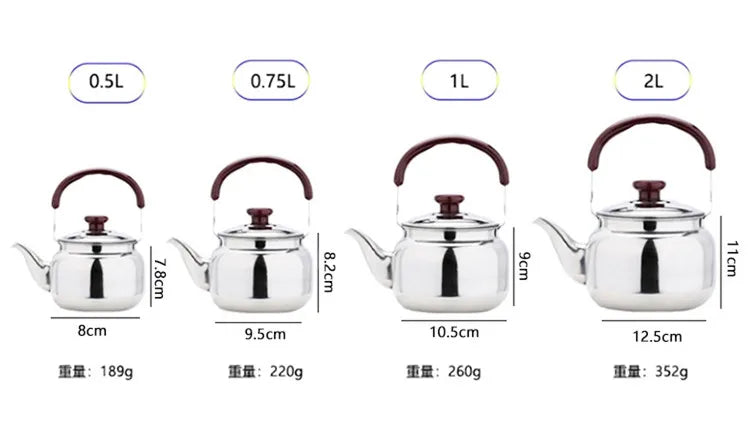Stainless Steel Kettle Retro Kungfu Tea Teapot Outdoor Small Kettle Household Induction Cooker Teapot