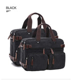 Men Canvas Briefcase Travel Bags Suitcase Classic Messenger Shoulder Bag for men Tote Handbag Big Casual Business Laptop Pocket
