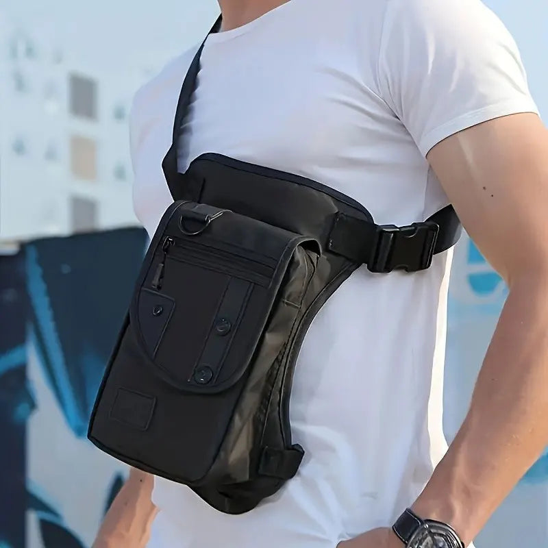 Men's Waist Bag Leg Bag Utility Belt Pack Pouch Male Hip Motorcycle Riding Leggings Thigh Bags Fanny Pack Cycling Shoulder Bag