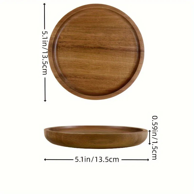 Japanese solid wood fruit plate factory wholesale wooden tray multi-size high-value fruit tray snack plate