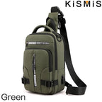 Men's Multifunction  Messenger Bag Shoulder Cloth Chest Bags Crossbody Casual Man USB Charging Handbag