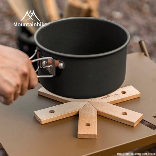 MOUNTAINHIKER Pot Mat Dish Placemat Coaster Teapot Wooden Heat Insulation High Temperature Pots And Pans Kitchen Outdoor Gadgets