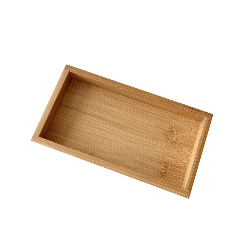 Rectangular WOOD Tea Tray Wooden Serving Tray Plate Fruit Bread Food Storage Tray Tableware Stand Home Kitchen Supplies