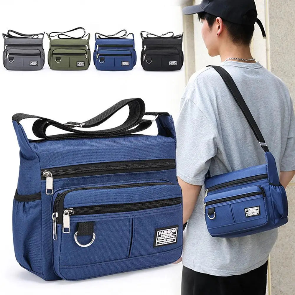 Men's Crossbody Bag - Big Capacity, Single Shoulder Design, Multi-Pockets, Fashion Business Bag for Daily Use