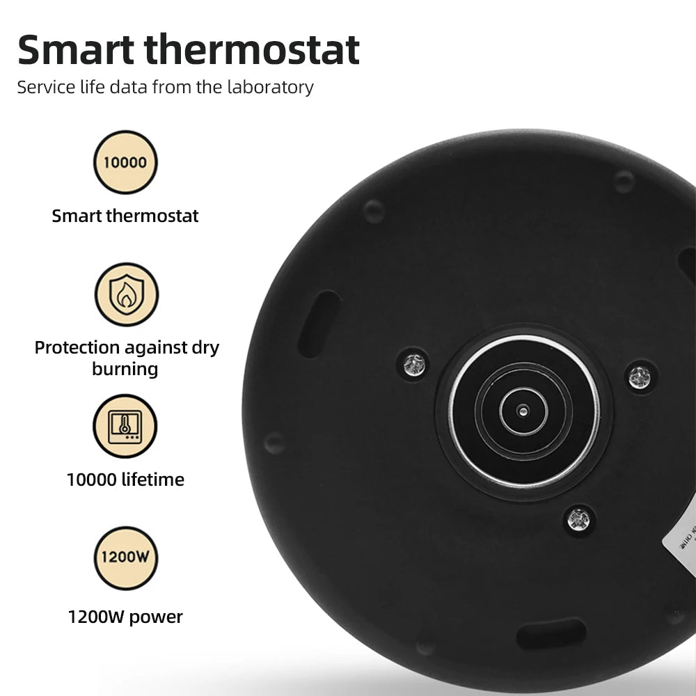 Gooseneck Electric Kettle 0.9L Temperature Control Stainless Steel Inner Heating 1200W Electric Kettles Anti-dry Protection