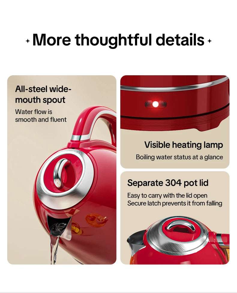 European-style retro electric kettle, 3L large capacity, constant temperature and heat preservation, a great home item