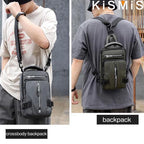 Men's Multifunction  Messenger Bag Shoulder Cloth Chest Bags Crossbody Casual Man USB Charging Handbag