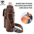 Casual Fashion Men's Messenger Bag's Business Portable Handbag Man Leather Shoulder Bag Mobile 6.5'' Phone Bags