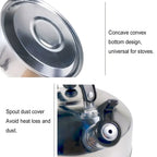 3L Stainless Steel for Hiking Cooking Ergonomic Handle Whistling Kettle Teakettle Stove Gas Water Kettle Teapot for Trips