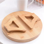 Sofa Tray Table Sofa Handrail Clip-on Tray Made Solid Wood Portability TV Food Multifunctional Portable Foldable Circular Tray