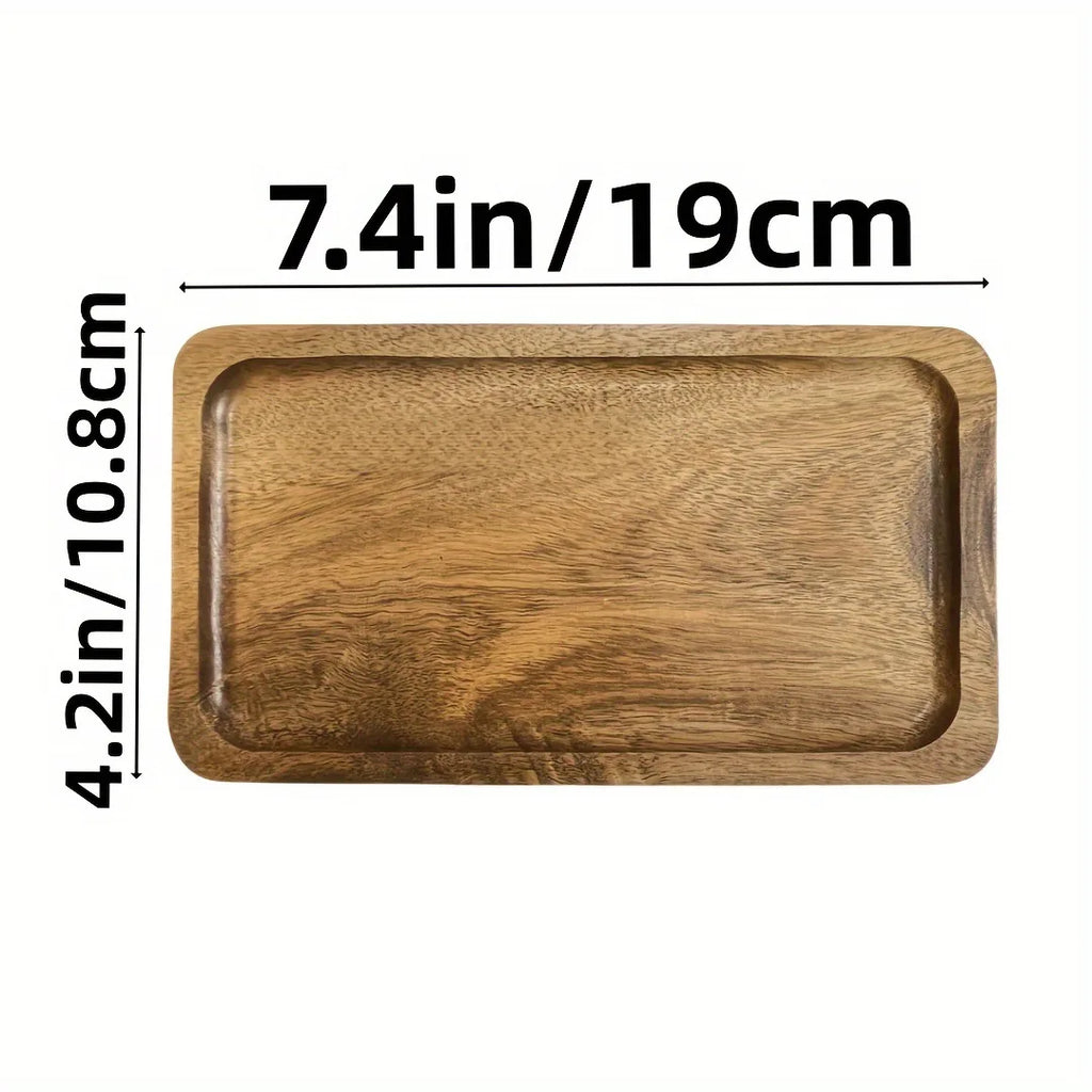 Japanese solid wood fruit plate factory wholesale wooden tray multi-size high-value fruit tray snack plate