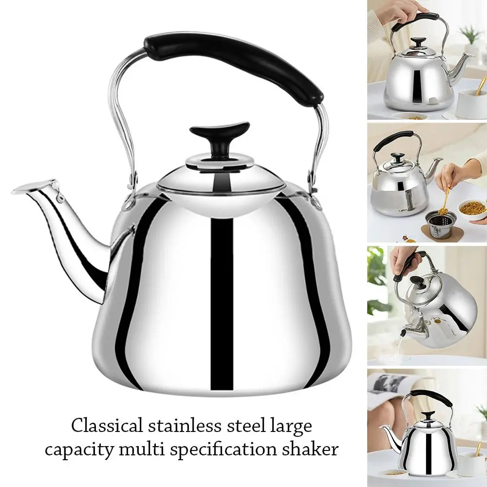 Stainless Steel Whistling Teakettle Fast Heating Base Large Capacity Water Kettles Thickened Gas Stove Induction Cooker