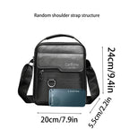 Men's bags can be carried on one shoulder with a slanted strap. Made of PU material, they are suitable for business outings.