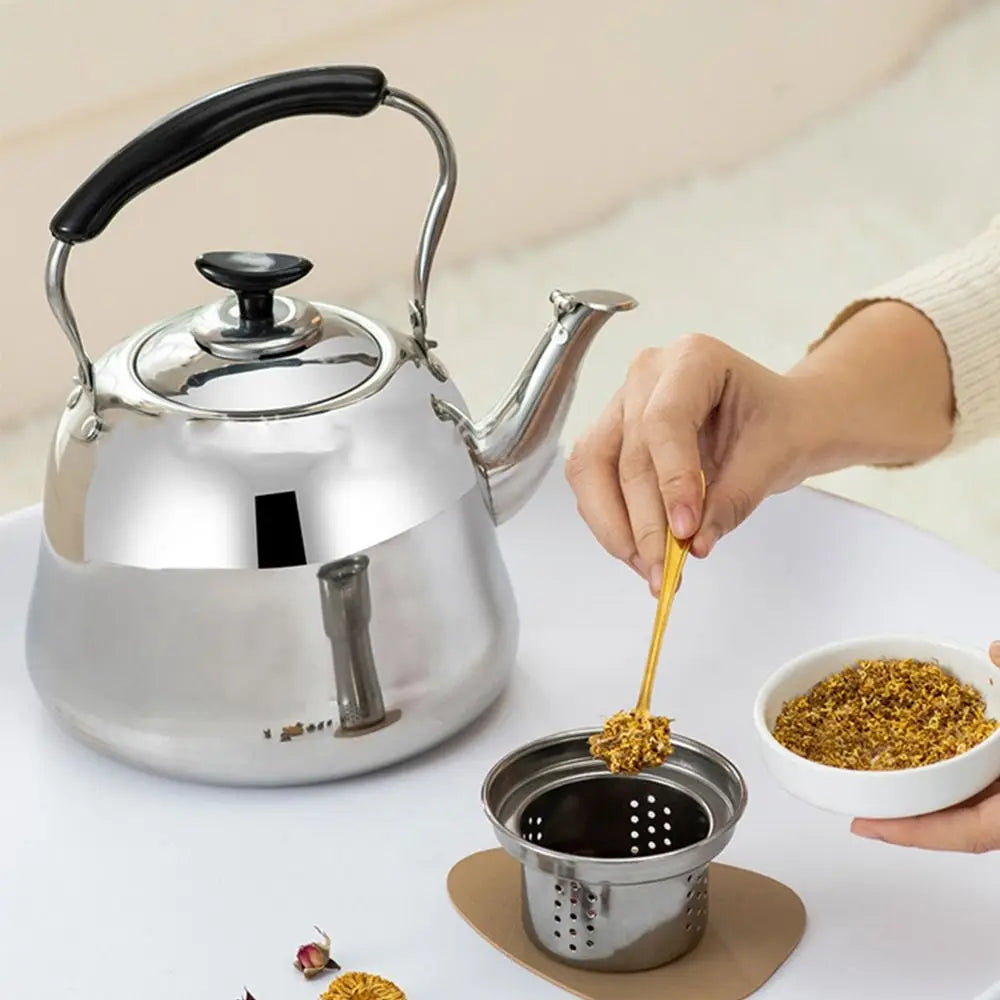 Stainless Steel Whistling Teakettle Fast Heating Base Large Capacity Water Kettles Thickened Gas Stove Induction Cookers