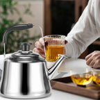 Stainless steel 2L teapot stove sturdy and durable with dust cover whistling teapot easy to clean with Ergonomic Handle