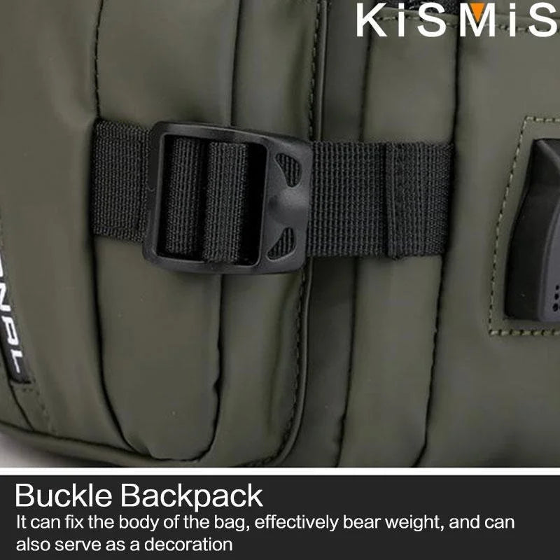 Men's Multifunction  Messenger Bag Shoulder Cloth Chest Bags Crossbody Casual Man USB Charging Handbag