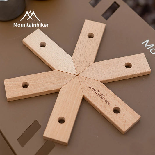 MOUNTAINHIKER Pot Mat Dish Placemat Coaster Teapot Wooden Heat Insulation High Temperature Pots And Pans Kitchen Outdoor Gadgets