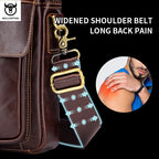 Men's Leather Shoulder Bag, Retro Business Crossbody Bag, Large Capacity Fashion Casual Youth Student Handbag