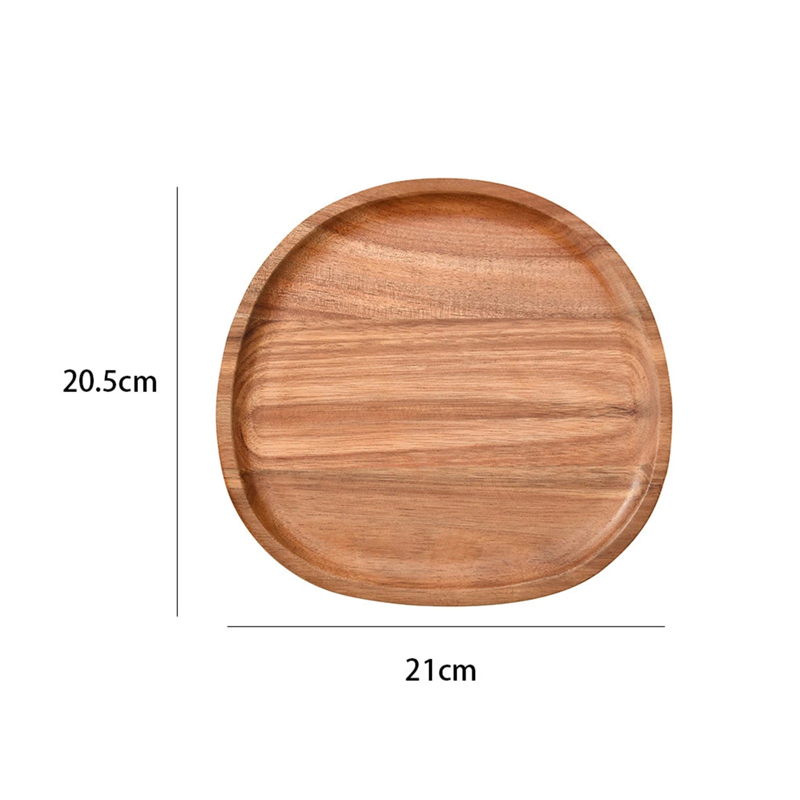 Solid Wood Dinner Plates Irregular Oval Serving Tray Fruit Dishes Dry Fruit Sushi Tea Tray Bread Wooden Plate Home Decoration