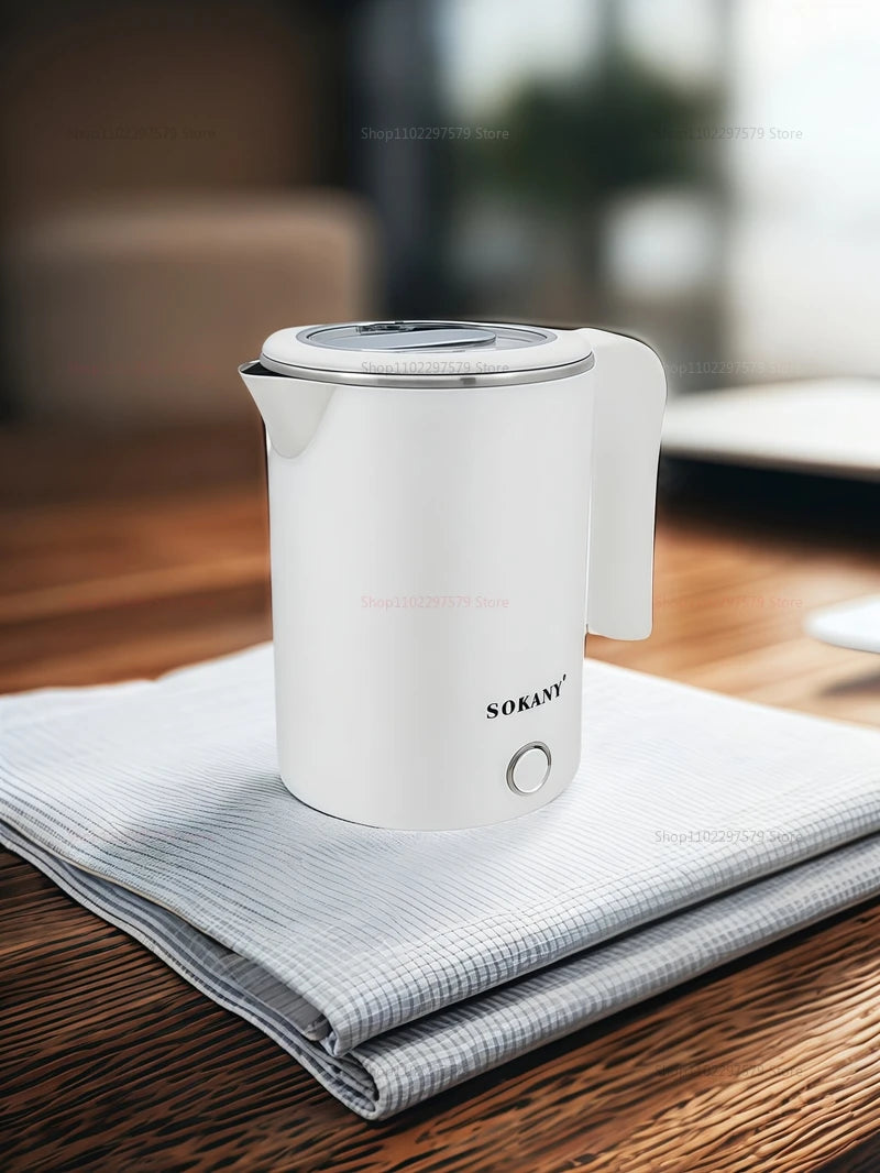 Portable 500ML Travel Electric Kettle Stainless Steel Water Boiler for Tea Coffee Hot Water Family Camping Kitchen Smart Kettle