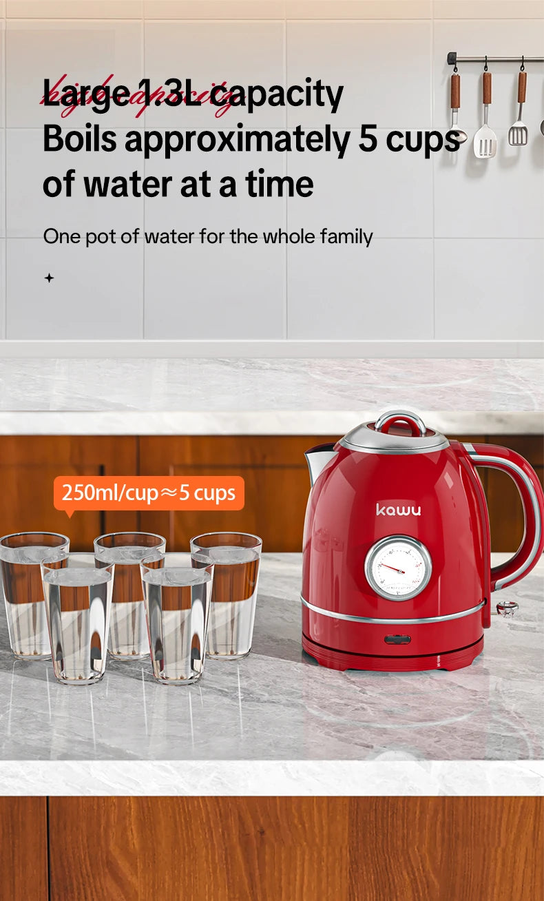 European-style retro electric kettle, 3L large capacity, constant temperature and heat preservation, a great home item