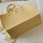 Tote Bag Women Shopping Bag Felt Foldable Grocery Basket  Storage Organizer Utility Tote Handbag for Picnic Beach Pool Travel