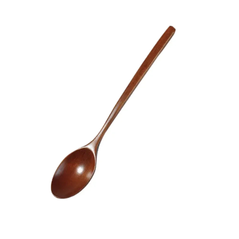 1/2pcs Wooden Spoon Kitchen Cooking Utensil Tools Soup Tea Spoon Tableware Catering Cooking Tool Coffee Soup Honey Spoon
