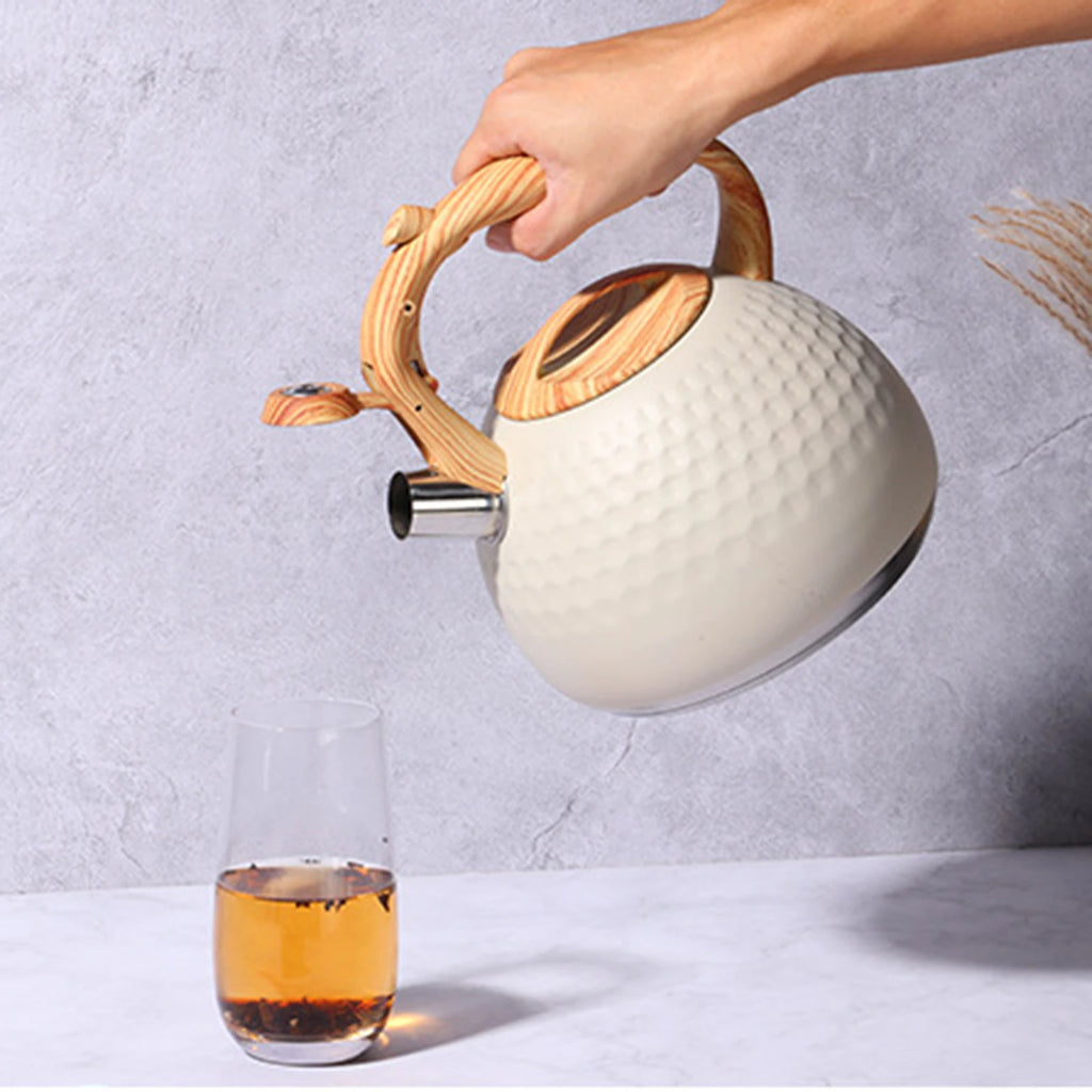 3L Whistling Kettle Anti Scald Handle Cookware Cooktop Teakettle Stainless Stove Teapot Tea Kettle for Outdoor Large Capacity