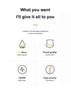 Stainless Steel Electric Kettle 1.8L 220V Silver Black Base Separation Desion Rust-resistant Durable for Home During Travel