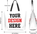 Custom Tote Bags Custom Bags With You Team Logo Text Picture Travel Business Shopping Women Teacher Personalized Shoulder Bag