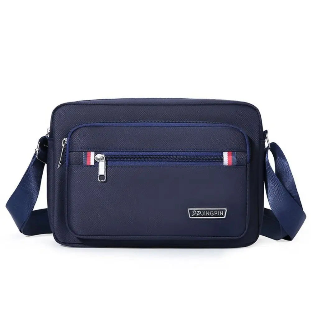 Men Crossbody Bags Male Nylon Shoulder Bags 4 Zippers Boy Messenger Bags Man Handbags for Travel Casual Large Satchel