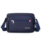 Men Crossbody Bags Male Nylon Shoulder Bags 4 Zippers Boy Messenger Bags Man Handbags for Travel Casual Large Satchel