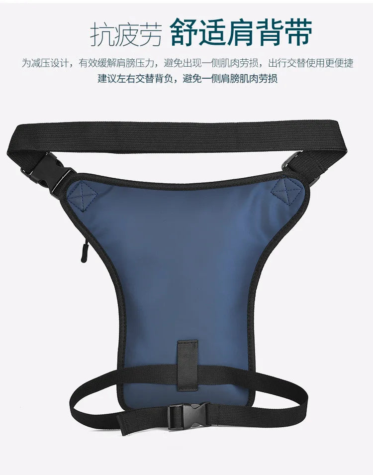 Men Drop Leg Bag Waist Bag for Men Fanny Pack Phone Purse Motorcycle Riding Shoulder Cross Body Thigh Male Hip Belt Waist Bags