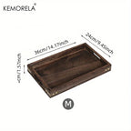 Wooden Rectangular Tea Tray Wooden Tray Wooden Hotel Dinner Tray Suitable for Dinner Dessert Bathroom Supplies Kitchen Storage