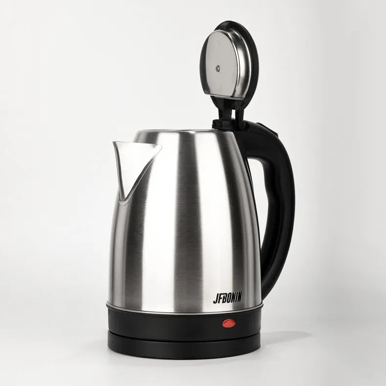 Stainless Steel Electric Kettle 1.8L 220V Silver Black Base Separation Desion Rust-resistant Durable for Home During Travel