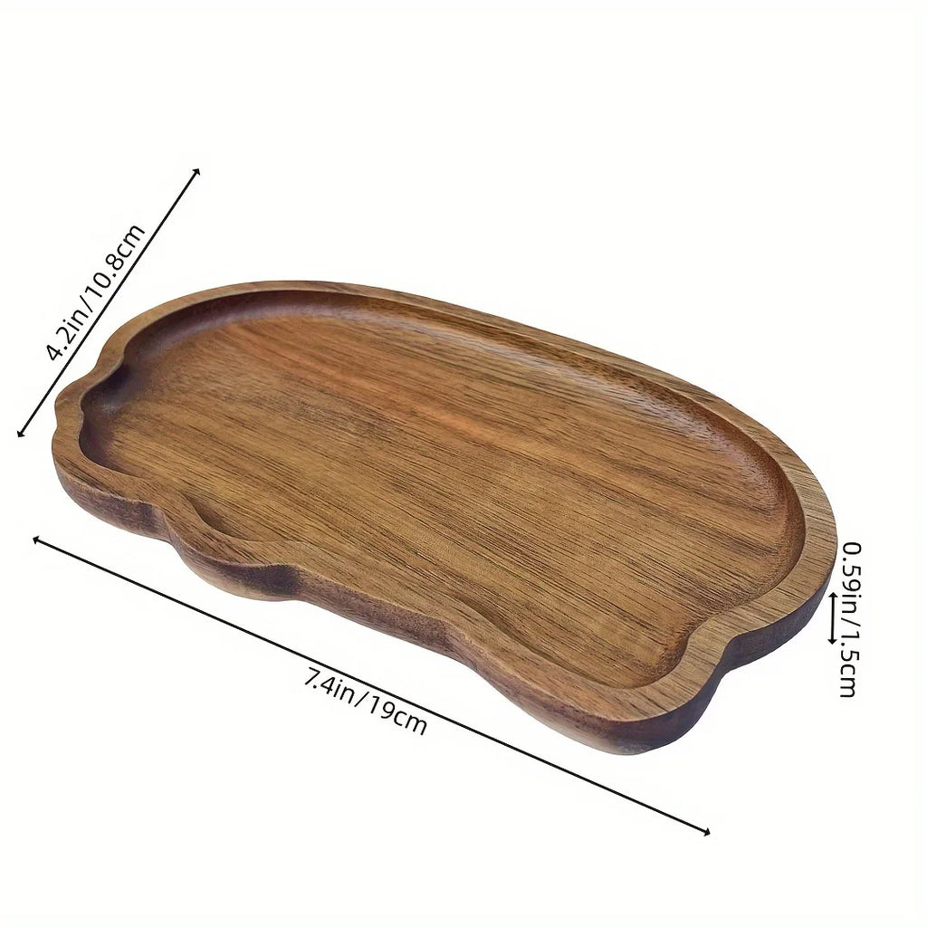 Japanese solid wood fruit plate factory wholesale wooden tray multi-size high-value fruit tray snack plate