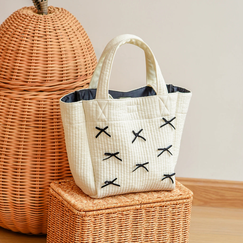 New bow tote bag small fashion Tote bag large capacity shoulder bag