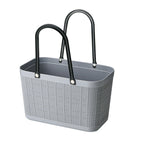 Portable Picnic Tote Shopping Bag Large Capacity  Bag, Large Plastic Utility Basket,Washable Beach Travel Handbag Storage Bags