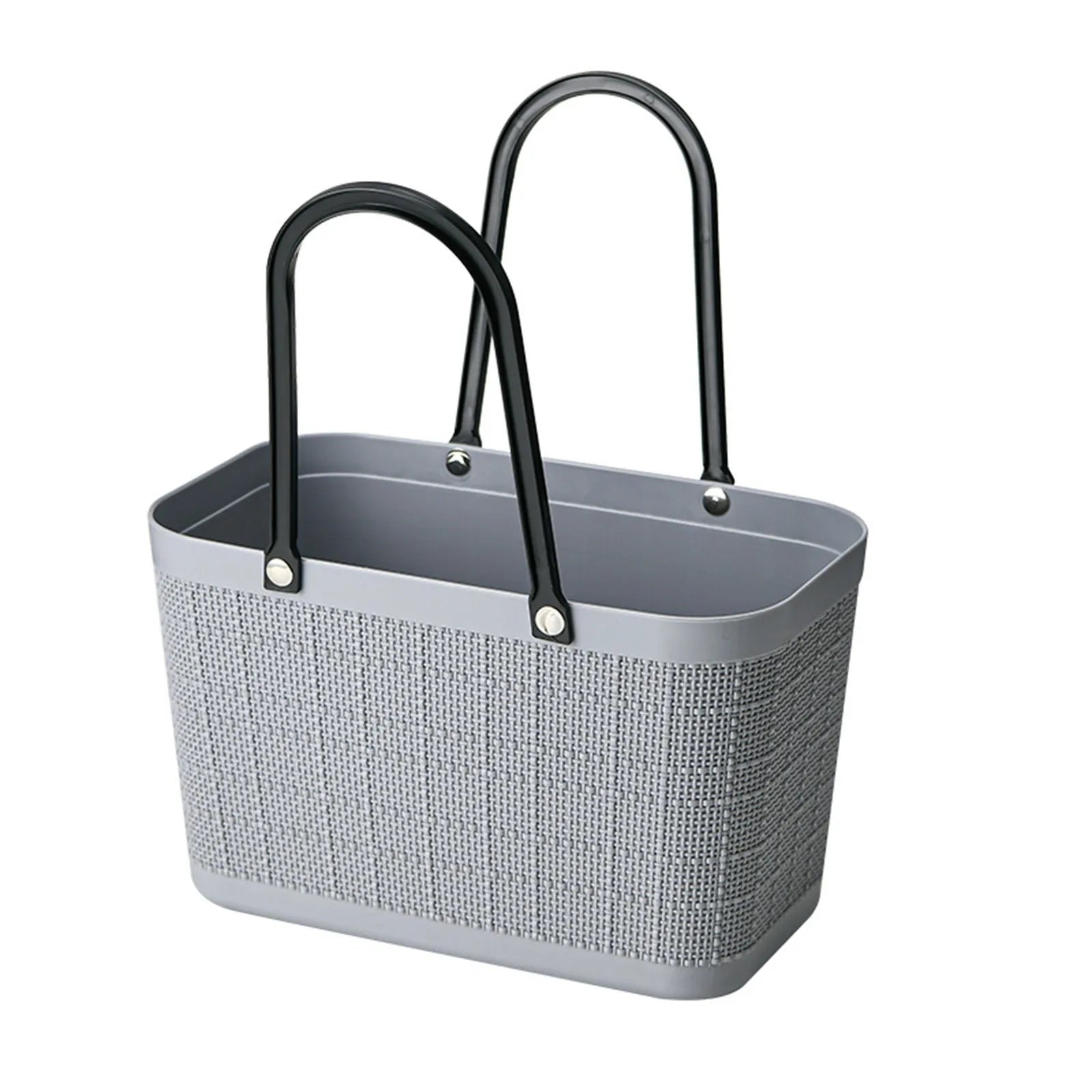 Portable Picnic Tote Shopping Bag Large Capacity  Bag, Large Plastic Utility Basket,Washable Beach Travel Handbag Storage Bags