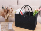 Tote Bag Women Shopping Bag Felt Foldable Grocery Basket  Storage Organizer Utility Tote Handbag for Picnic Beach Pool Travel