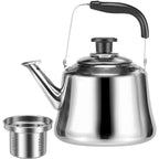 Stainless steel 2L teapot stove sturdy and durable with dust cover whistling teapot easy to clean with Ergonomic Handle