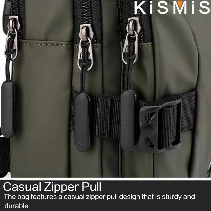 Men's Multifunction  Messenger Bag Shoulder Cloth Chest Bags Crossbody Casual Man USB Charging Handbag