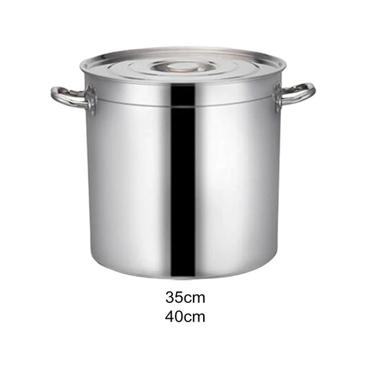 Stainless Steel Stockpot Easy to Clean Cookware Multipurpose Tall Cooking Pot for Hotel Commercial Household