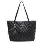 Women's Bag Fashion Large Capacity Tote Bag Wavy Grain Daily Commute Handbag two-piece