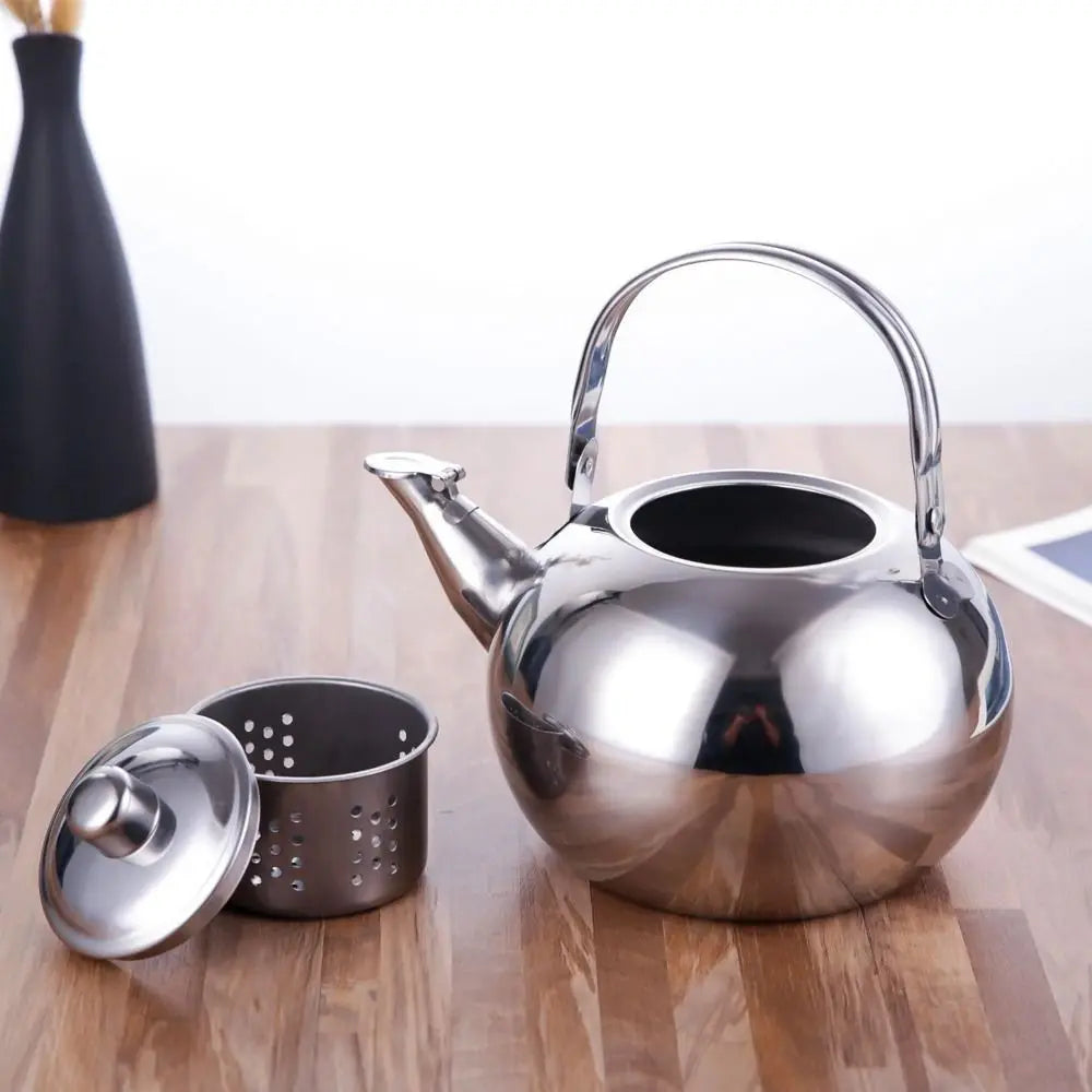 Stainless Steel Water Kettles with Infuser Filter Large Capacity Oolong Tea Jug Tea Coffee Tools Cookware Coffee Kettle
