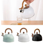 3L Gas operated Whistling kettle Easy to clean Camping equipment Stainless steel material Kitchen tea pot Heat-resistant handle