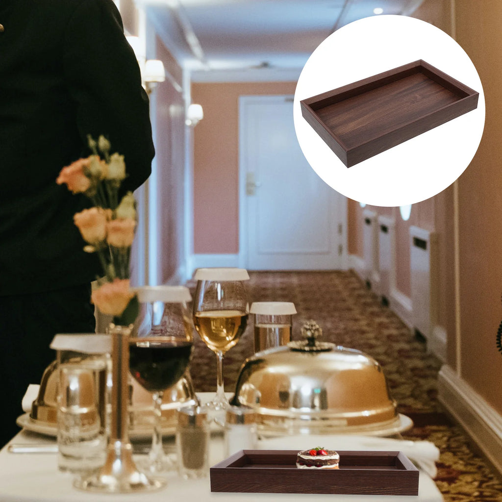 Black Walnut Wood Tea Tray Square Solid Wood Serving Tray Display Tray For Jewelry Storage Food Snack Platter Home Hotel